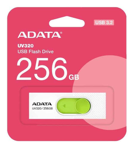 Memoria Usb Adata Uv320, 256gb Usb 3.1 100mb/s Verde/blanco
