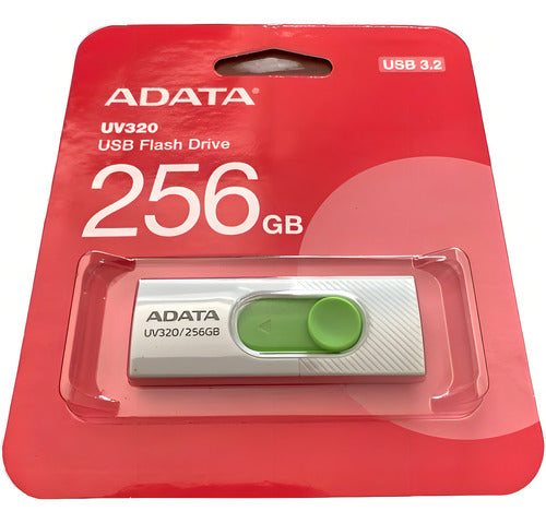 Memoria Usb Adata Uv320, 256gb Usb 3.1 100mb/s Verde/blanco