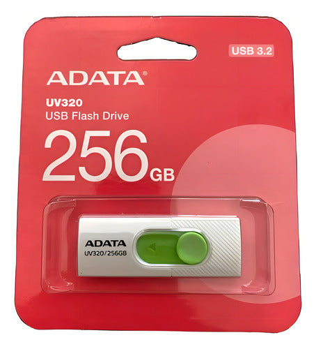 Memoria Usb Adata Uv320, 256gb Usb 3.1 100mb/s Verde/blanco