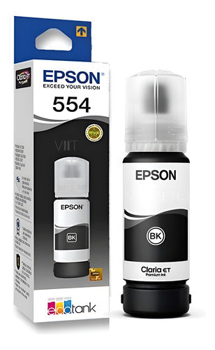 Tanque De Tinta Epson T554 Negro, 70ml, 6800 Páginas