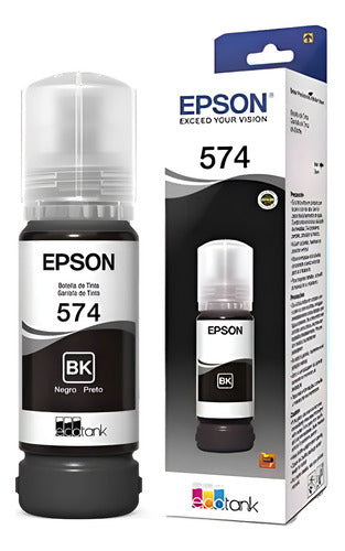 Tanque De Tinta Epson T574 Negro, 70ml, 7.300 Páginas