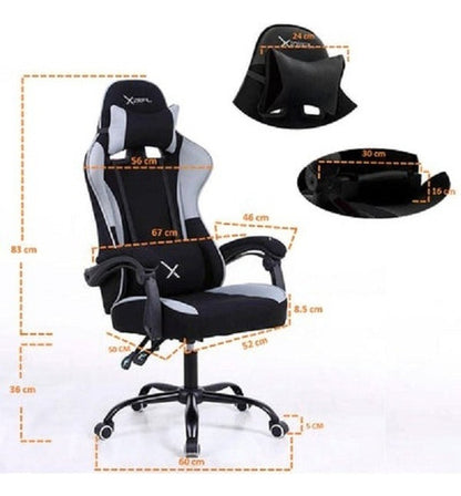 Silla De Escritorio Xzeal Xz20 Gamer Ergonómica  Negra Y Blanca
