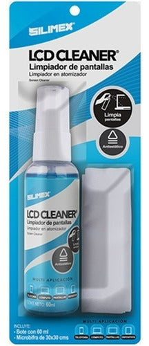 Limpiador De Pantallas Silimex Lcd Cleaner 60ml Microfibra