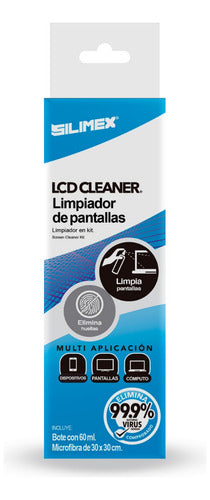 Limpiador De Pantallas Silimex Lcd Cleaner 60ml Microfibra
