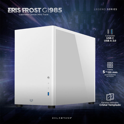 Gabinete Balam Rush Eris Frost Gi985  Micro-tower Blanco
