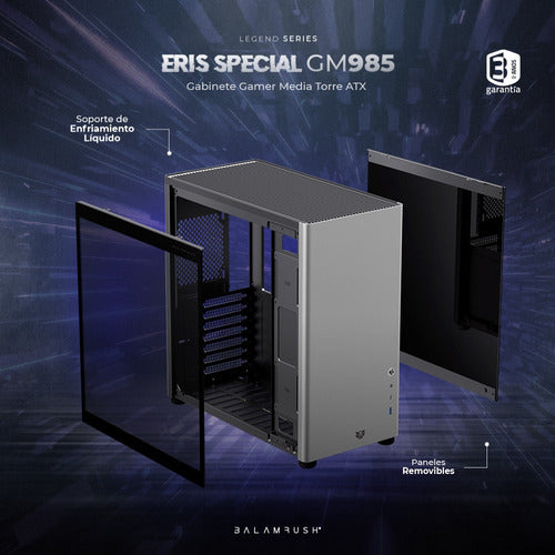 Gabinete Balam Rush Eris Special Gm985 Midi-tower Gris