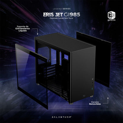 Gabinete Balam Rush Eris Jet Gi985 Micro-tower Negro