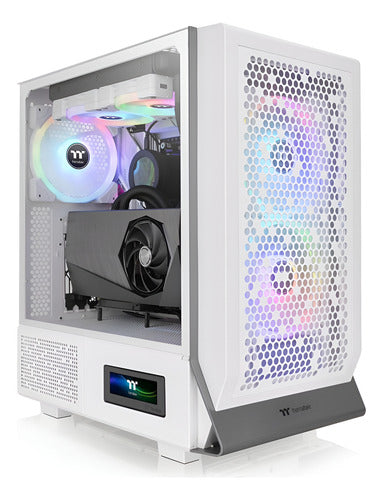 Gabinete Thermaltake Ceres 500 Tg Argb Snow Miditower Blanco