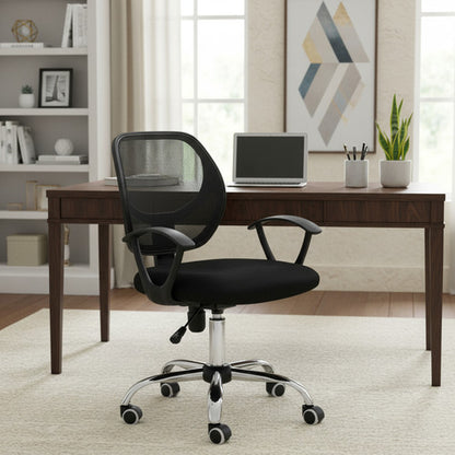 Nextep Silla Ne-650s, Respaldo De Malla, Tela, Negro