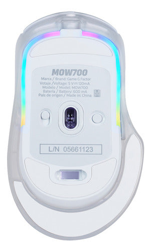 Mouse  Game Factor Óptico Mow700 Bluetooth 26.000dpi Blanco