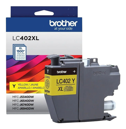 Cartucho Brother Lc402xlys Alto Rendimiento Amarillo 1500pág