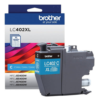 Cartucho Brother Lc402xl Alto Rendimiento Cian, 1500 Páginas