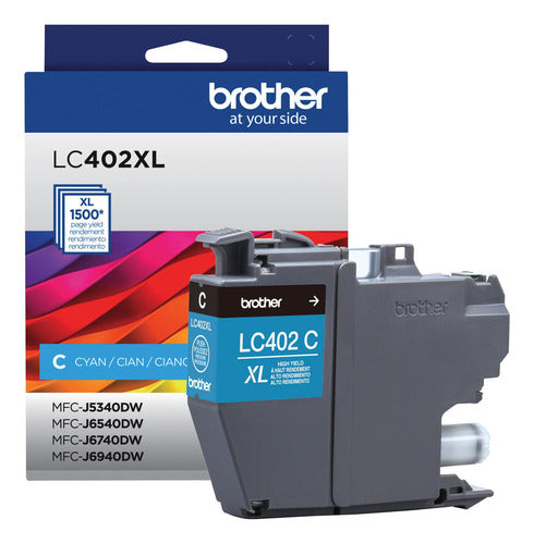 Cartucho Brother Lc402xl Alto Rendimiento Cian, 1500 Páginas