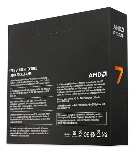Procesador Amd Ryzen 7 9700x S-am5 5.5 Ghz 8-core, 40 Mb L3