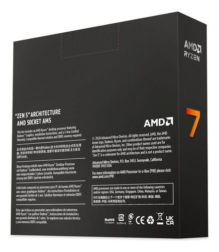 Procesador Amd Ryzen 7 9700x S-am5 5.5 Ghz 8-core, 40 Mb L3