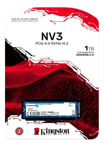 Ssd Kingston Snv3s Nvme 1tb Pci Express 4.0, M.2 Snv3s/1000g