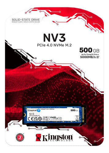 Ssd Kingston Snv3s Nvme, 500gb, Pci Express 4.0, M.2