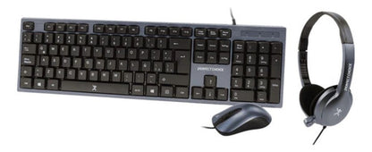 Kit De Teclado, Mouse Y Audífonos Perfect Choice Pc-201700