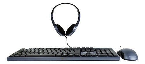 Kit De Teclado, Mouse Y Audífonos Perfect Choice Pc-201700