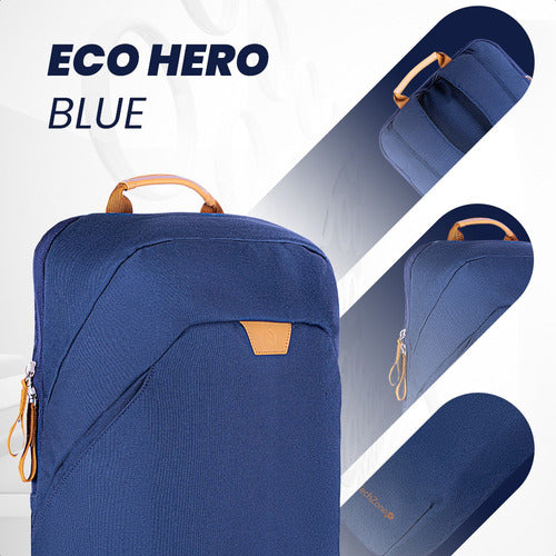 Techzone Mochila De Pet Eco Hero Blue Para Laptop 15.6  Azul