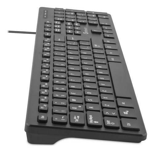 Teclado Slim Getttech Ggk-esmwr-01 Alambrico Hub 2 Usb Port