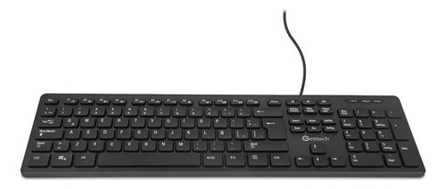 Teclado Slim Getttech Ggk-esmwr-01 Alambrico Hub 2 Usb Port