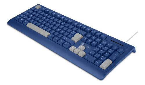 Teclado Getttech Ggk-esmwr-02-bl Alámbrico Conexión Usb Azul