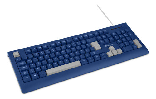 Teclado Getttech Ggk-esmwr-02-bl Alámbrico Conexión Usb Azul