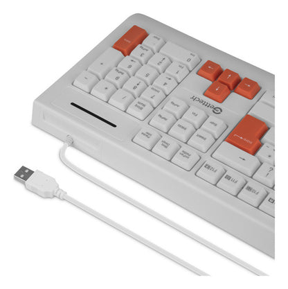 Teclado Getttech Ggk-esmwr-02-wh Alámbrico  Usb Blanco