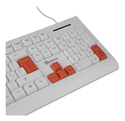 Teclado Getttech Ggk-esmwr-02-wh Alámbrico  Usb Blanco