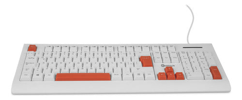 Teclado Getttech Ggk-esmwr-02-wh Alámbrico  Usb Blanco