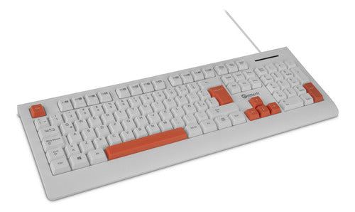Teclado Getttech Ggk-esmwr-02-wh Alámbrico  Usb Blanco