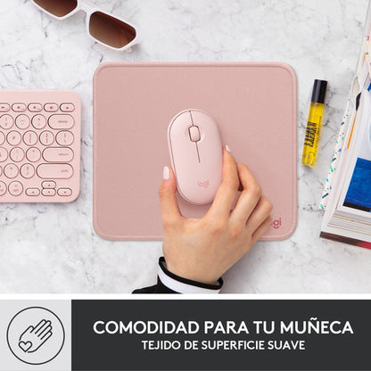 Mousepad Logitech Studio Series, 23 X 20cm, Grosor 2mm, Rosa
