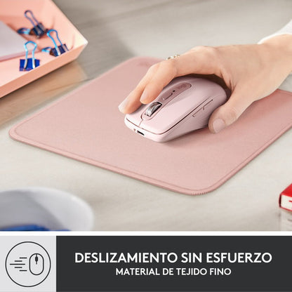 Mousepad Logitech Studio Series, 23 X 20cm, Grosor 2mm, Rosa