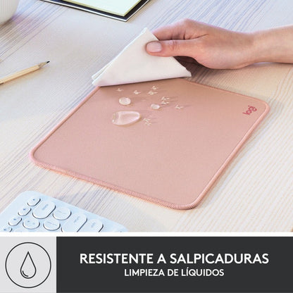 Mousepad Logitech Studio Series, 23 X 20cm, Grosor 2mm, Rosa