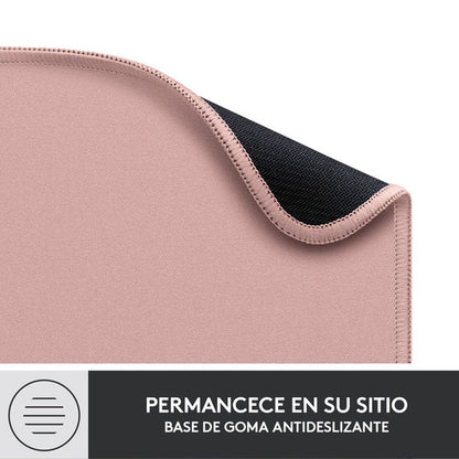 Mousepad Logitech Studio Series, 23 X 20cm, Grosor 2mm, Rosa