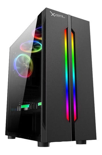 Gabinete Xzeal Xz120 Con Ventana Rgb Tower 3ventiladores Rgb