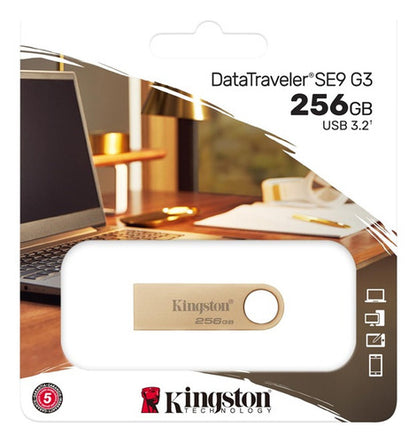 Memoria Usb Kingston Datatraveler Se9 G3 256gb Usb Dorado