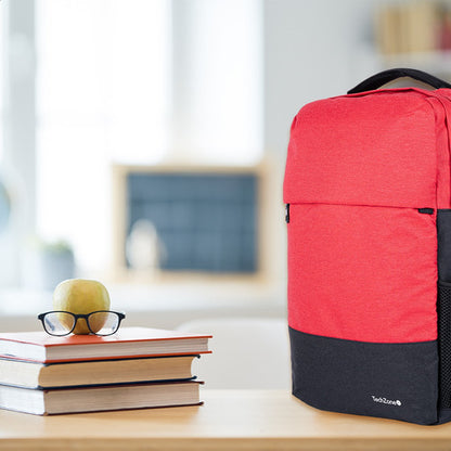 Techzone Mochila Nylon/poliés Tz21lbp07 Laptop 15.6  Naranja