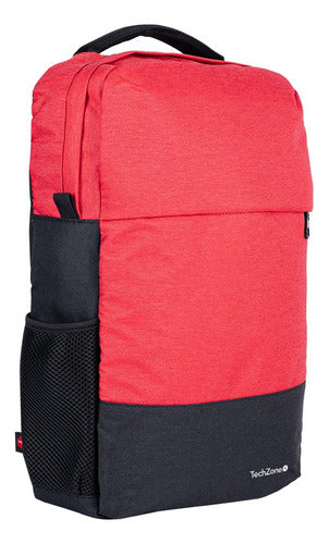 Techzone Mochila Nylon/poliés Tz21lbp07 Laptop 15.6  Naranja