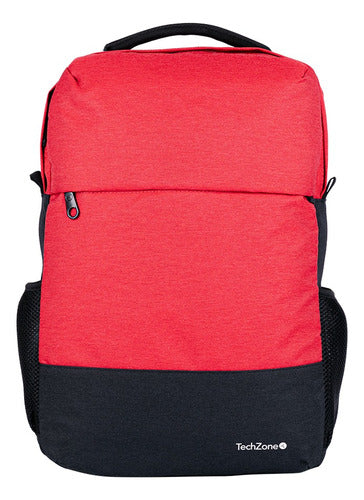 Techzone Mochila Nylon/poliés Tz21lbp07 Laptop 15.6  Naranja