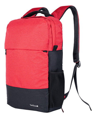 Techzone Mochila Nylon/poliés Tz21lbp07 Laptop 15.6  Naranja