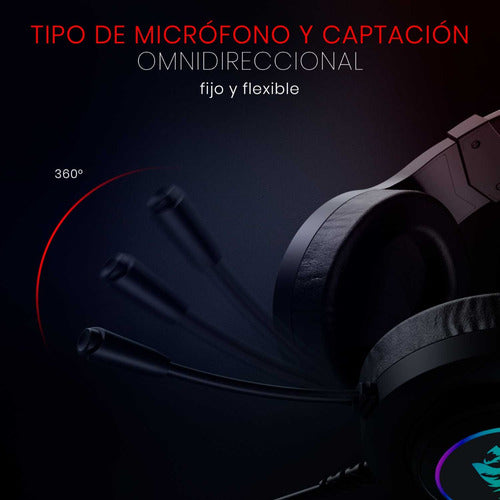 Diadema Redragon Hylas H260 Rgb Microfono Gamer Headset 3.5m