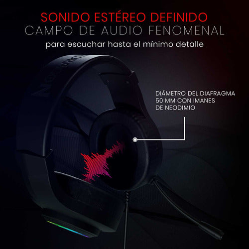 Diadema Redragon Hylas H260 Rgb Microfono Gamer Headset 3.5m