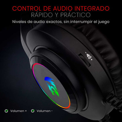 Diadema Redragon Hylas H260 Rgb Microfono Gamer Headset 3.5m