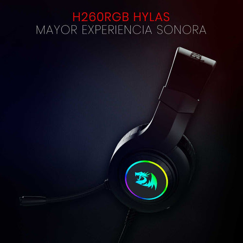 Diadema Redragon Hylas H260 Rgb Microfono Gamer Headset 3.5m