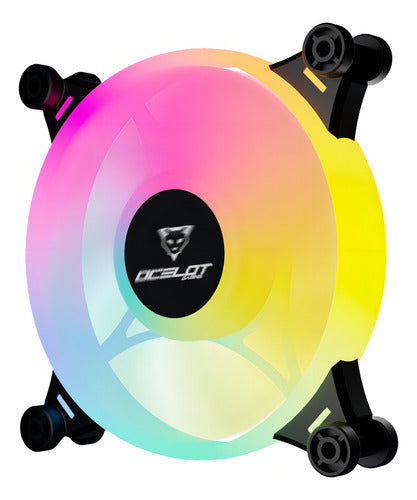 Ocelot Ogf01 - Ventilador 120mm Led Arcoiris Molex 4 Pin