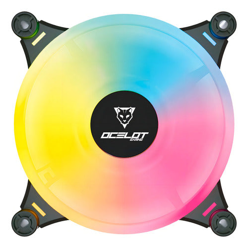 Ocelot Ogf01 - Ventilador 120mm Led Arcoiris Molex 4 Pin