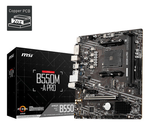 Tarjeta Madre Msi Micro Atx B550m-a Pro, S-am4 Amd 64gb Ddr4