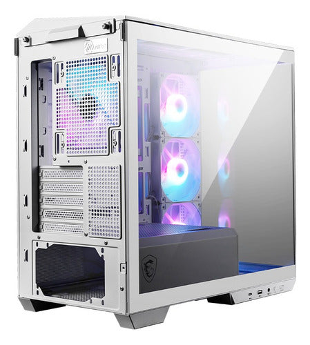 Gabinete Msi Mag Pano M100r Pz Vent Argb Micro-tower Blanco